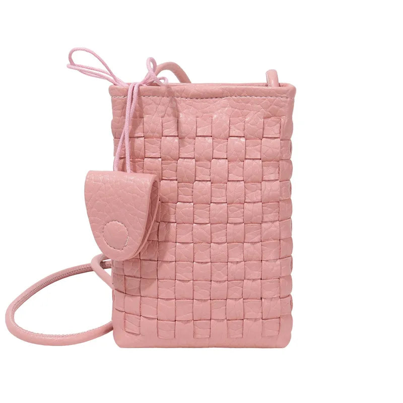 Women's Bag PU designer luxury bags woman 2026 Shoulder bags Fashion niche woven minimalist crossbody bag Wallet
