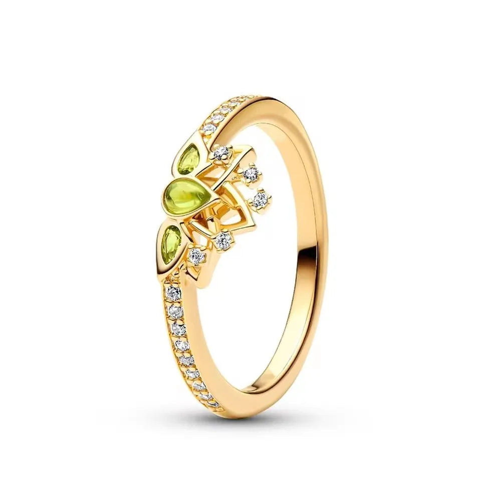 18K Gold Plated Original 925 Sterling Silver Ring Bow Heart Lotus Rings For Women Valentine's Birthday Gift DIY Jewelry 2025 New