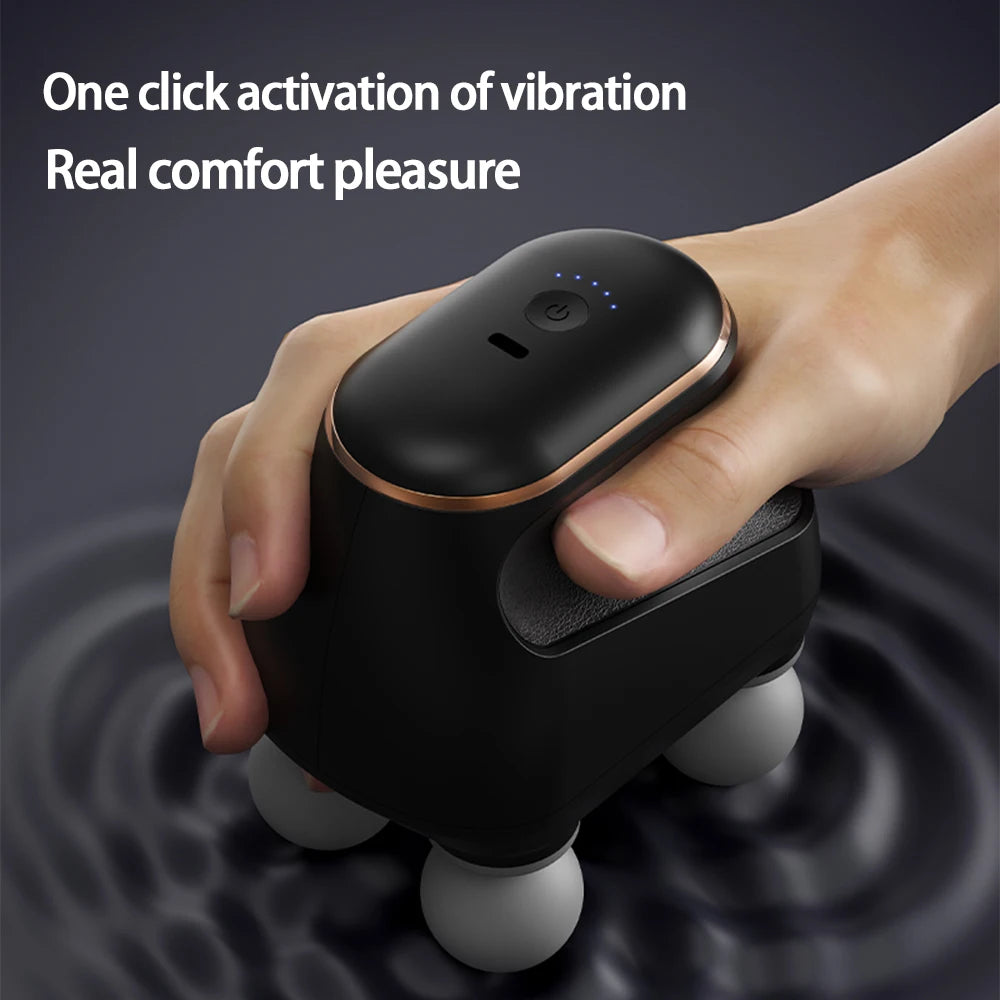 Portable Fascia Gun Muscle Massager Gun Four-head High-Frequency Neck Shoulder Waist Massage Machine Professional Relax Fitness