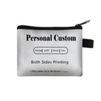 DIY Customize Your Logo / Image / Name Coin Purse Ladies Coin Purse Boys Girls Wallet Coin Purses Girl Wallet Mini Bag Money Bag
