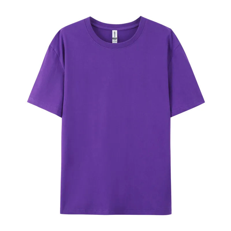 Free printing 180Gsm 100% Cotton Short Sleeve Tops Tee  Custom Order Choice Yourself Unisex O-Neck Men T-Shirt Plus Size S-6XL