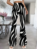 Flared Pants for Leg Shaping Commute Suitable Casual Trousers for Women Enhance Silhouette Comfortable Streetwear