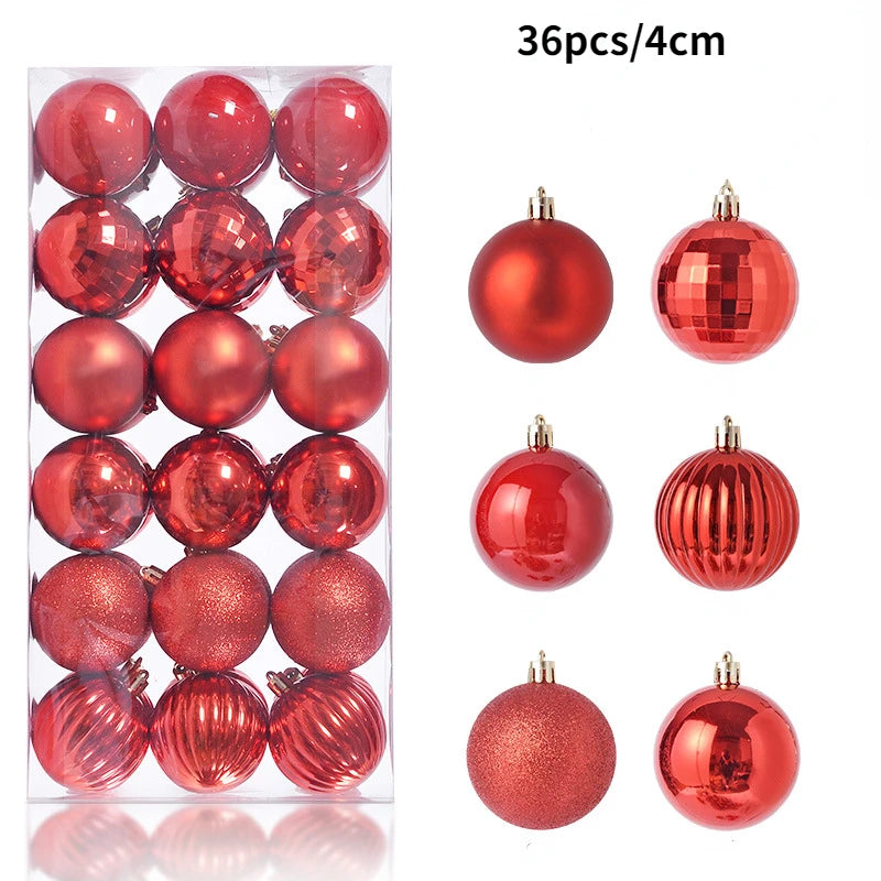 24/36 Pcs Christmas Balls New Year Party Decoration Xmas Tree Ornaments Christmas Hanging Ornament Home Decor Gifts Navidad 2025