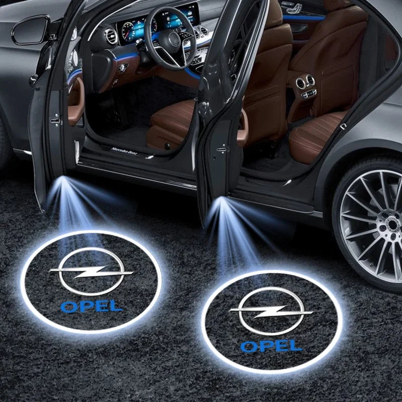 LED Car Welcome Light with car Logo Projector Easy Installation Fit Opel Astra Antara ‌Zafira Tigra Rocks Mokka-e Corsa Insignia