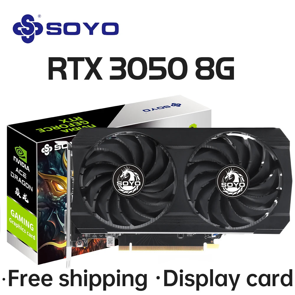 SOYO Gaming Graphics Cards NVIDIA GeForce RTX 3070 8GB/12G RTX3060Ti RTX3060 RTX3050 Desktop GPU Video Card Computer components
