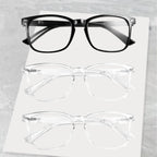 1/2/3/4/5PCS Elegant Simple and Stylish Geometric Glasses with Transparent Lenses Suitable for Daily Use