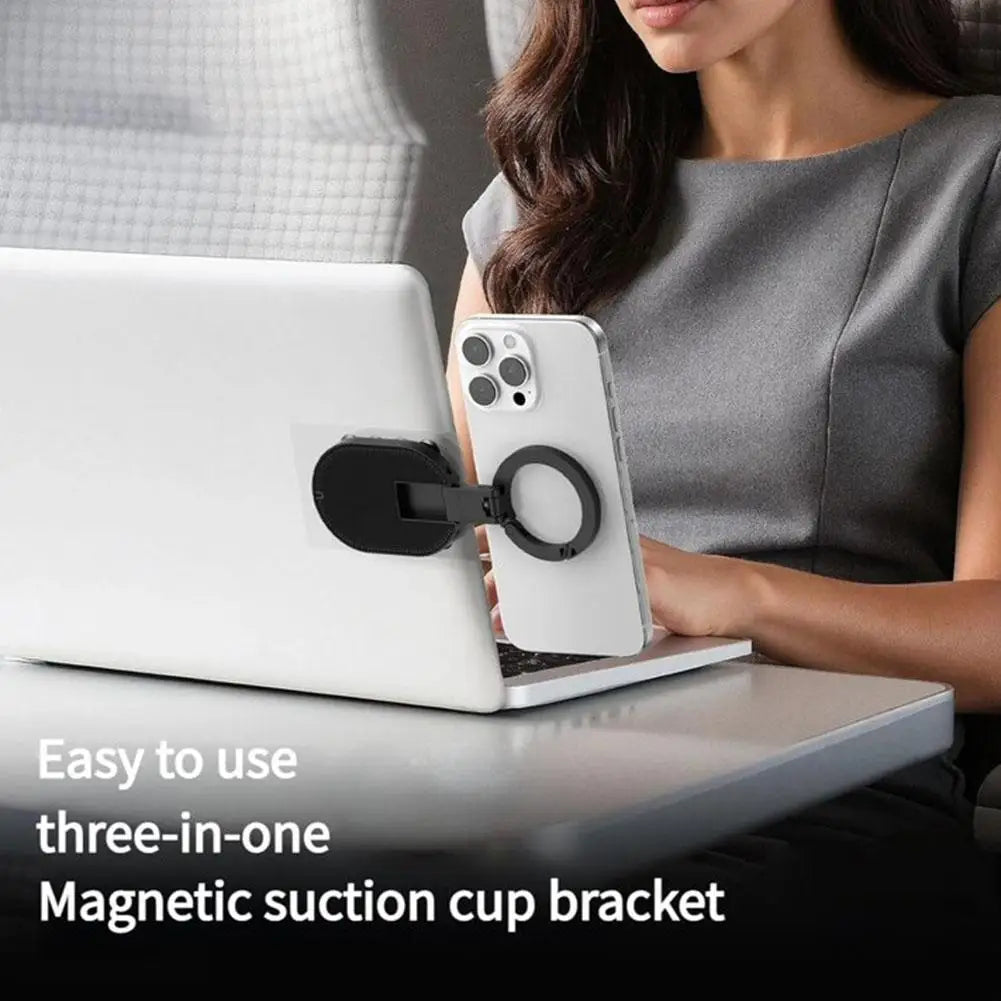 Suction Cup Magnetic Phone Holder Foldable Rotatable Multifunctional Stable Vacuum Suction Car Mounted ﻿