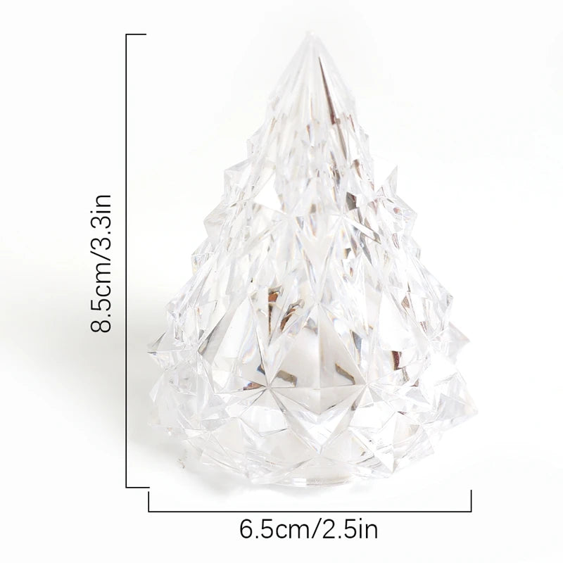 1/2Pcs LED 8.5cm Flameless Christmas Tree Shape Candle Light for Home Party Christmas Decoration New Year Gift 2025 Navidad