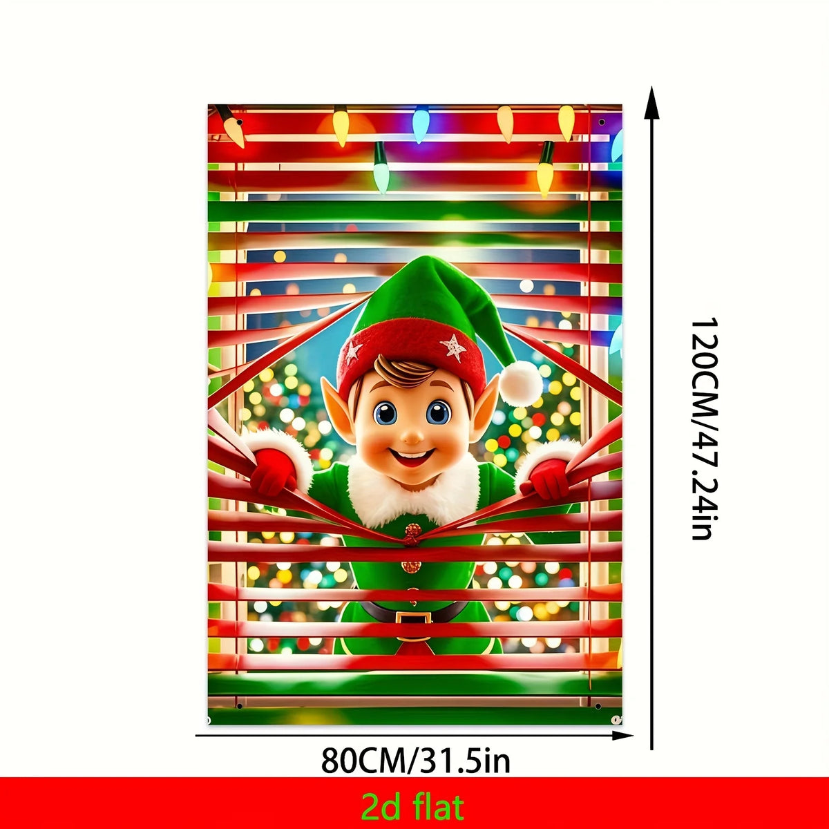 1Pc Christmas Themed Door Banner with Santa Claus and Winter Snowy Christmas Tree Design, Suitable for Holiday Home Decoration