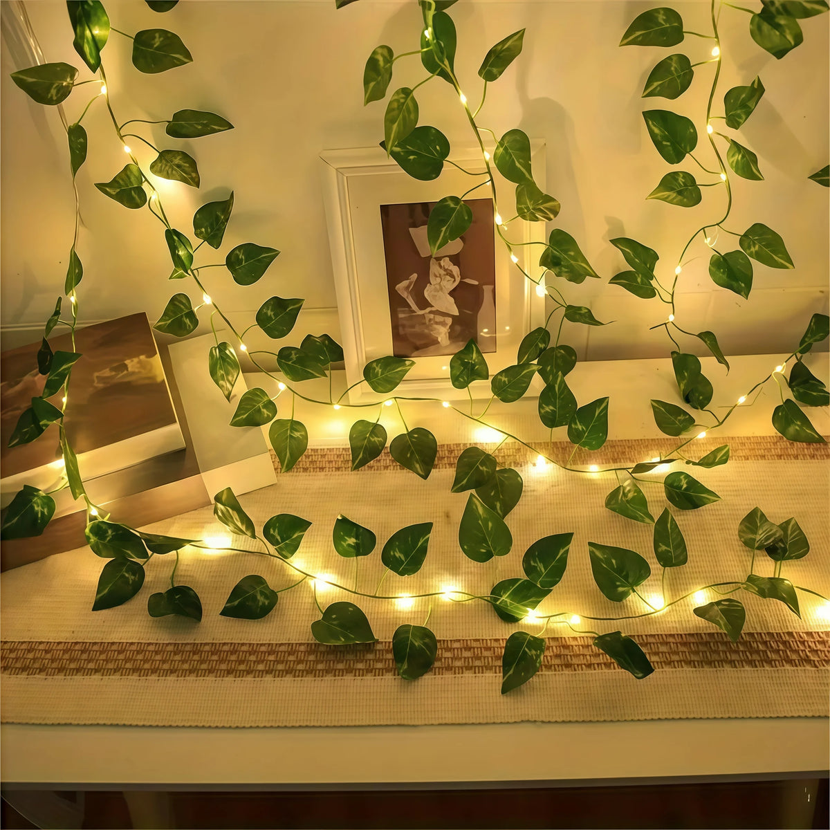 LED Fairy Grace Decor Ivy String Lights Outdoor Party Battery-Powered LED Outdoor Lights for Garden Christmas Halloween Decor