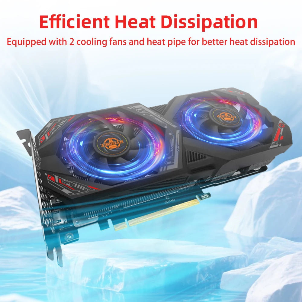 AIBOMAN Graphics Cards GeForce RTX 3060 12GB NVIDIA GPU GDDR6 192bit 8Pin PCI-E 4.0 x16 rtx3060 12gb Suitable for gaming