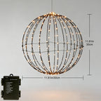 Battery Operated 11.8" Globe String Lights, 2 Pack Warm White Hanging Ball Lights with Remote, 8 Lighting Modes & Auto Timer, IP54 Tree Lights for DIY Floral, Plant & Wedding Decor