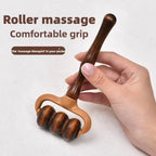 1/2pcs Wooden Manual Massage Roller Portable Massager for Blood Circulation, Suitable for Neck, Back, Shoulders, Hands and Head