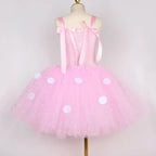Baby Girls Pink Minnie Tutu Dress Polka Dots Glitter Cartoon Tulle Princess Dress Kids Halloween Birthday Party Cosplay Costume1