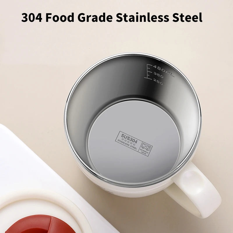 1pc 500ml 304 Stainless Steel Coffee Mug Double Wall Vacuum Insulated Tumbler with Lid Spill Proof Travel Cup for Hot Cold Drink
