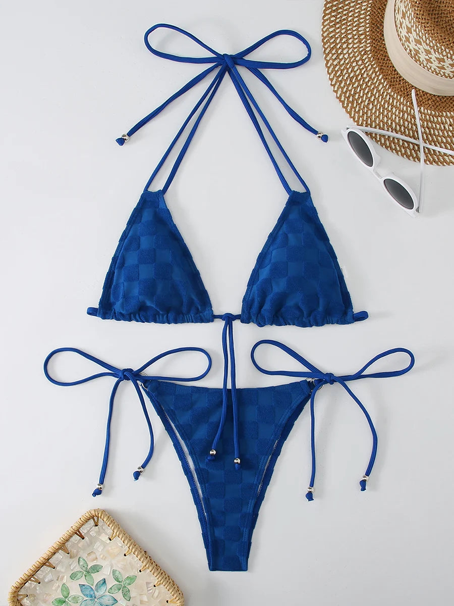 Sexy Triangle Bikini Women's Swimsuit 2025 Swimwear Micro Thong Bikinis Sets Trend  Two-piece Bathing Suit for Female Beach Wear
