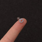 1PC 16G New Cross Heart Flower Crown Tragus Helix Stainless Steel Labret Lip Bar Rings Stud Cartilage Ear Piercing Body Jewelry
