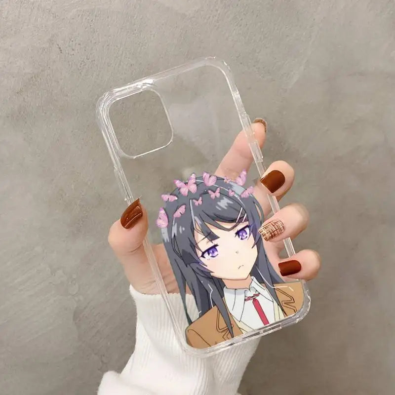 Anime Mai Sakurajima Phone Case for iPhone 11 12 13 mini pro XS MAX 8 7 6 6S Plus X 5S SE 2020 XR case
