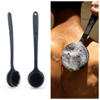 Soft Silicone Body Scrubber Back Brush Bath Shower Brush with Handle Exfoliating Back Scrub Skin Massager Body Care Bath Supplie
