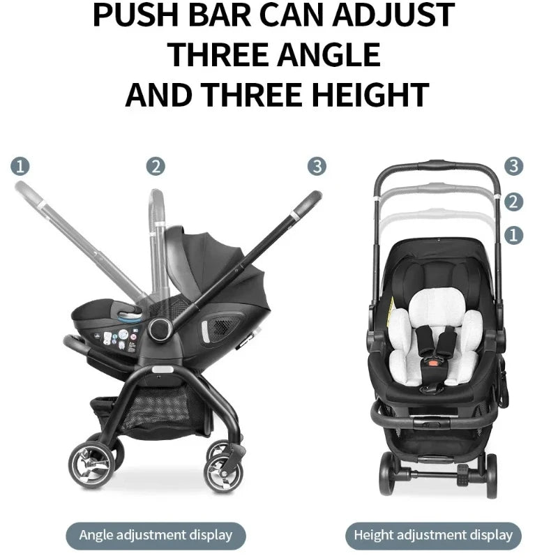 3-in-1 baby safety stroller, two-way newborn baby safety seat, portable 3-in-1 stroller for ages 0-2le for 0-2 years old
