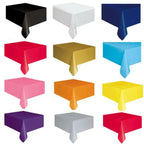 1pcs Disposable Plastic Rectangle Table Cloth Wipe Clean Party Red White Black Tablecloth Covers for Birthday Wedding Christmas