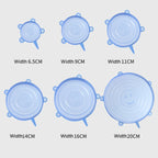 6/12Pcs/Lot Silicone Stretch Lids Universal Taper Pot Bowl Food Wrap Sealed Cover for Kitchen Cookware