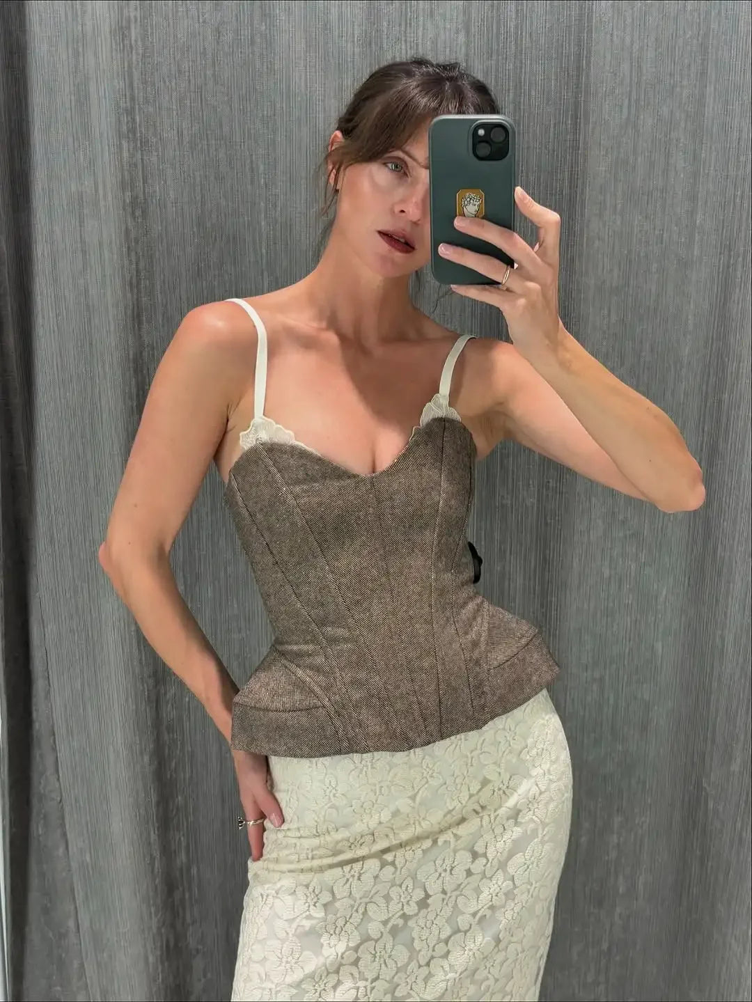 Women Spaghetti Strap Corset Top Female Panelled V-neck Sleeveless Backless Slim Fishbone Blouse 2026 Lady Party Evening Tops