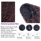 22 Inch Drawstring Ponytail Extension Curly Wave Long Ponytail Hair Extension Synthetic Corn Wavy Drawstring Ponytail Extensions