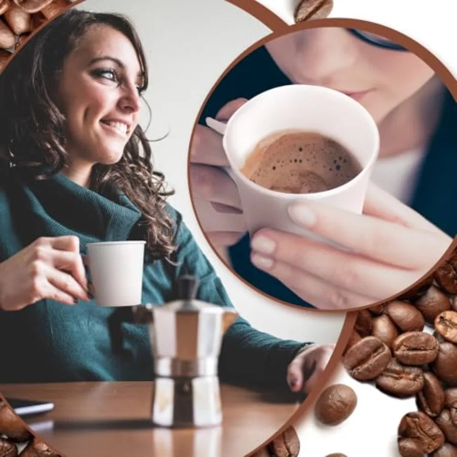 Count 4 oz Disposable Espresso Cups Bulk with Handles White Disposable Paper Cups for Coffee Espresso Tea Hot Cold Drinking Bev