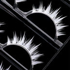 DIY white eyelashes manga Cosplay Feather Lashes full strips False Eyelashes Natural Thin Band Little Devil Eyelashes cos makeup