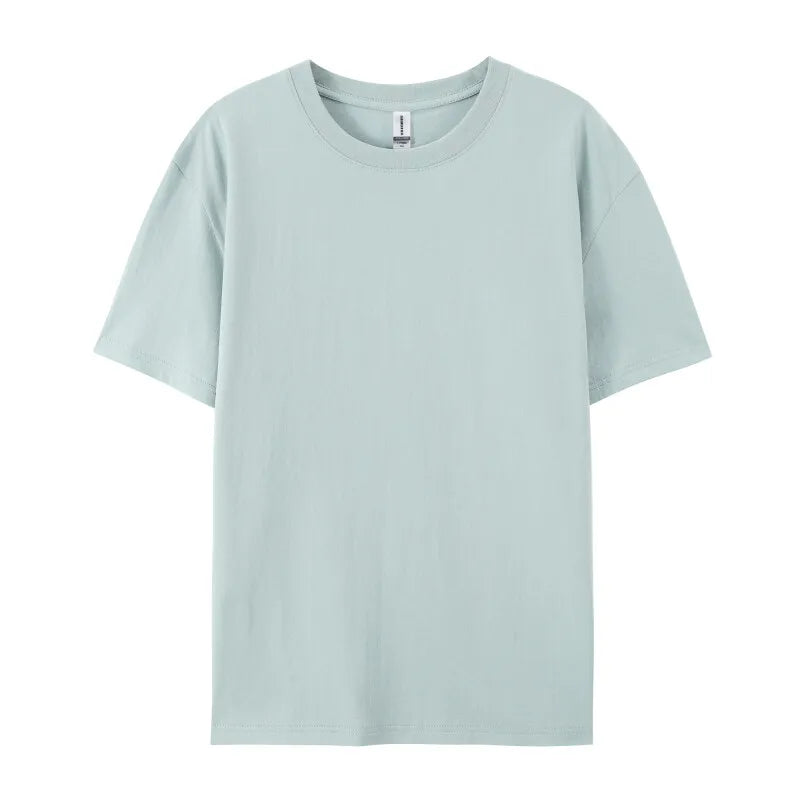 Free printing 180Gsm 100% Cotton Short Sleeve Tops Tee  Custom Order Choice Yourself Unisex O-Neck Men T-Shirt Plus Size S-6XL