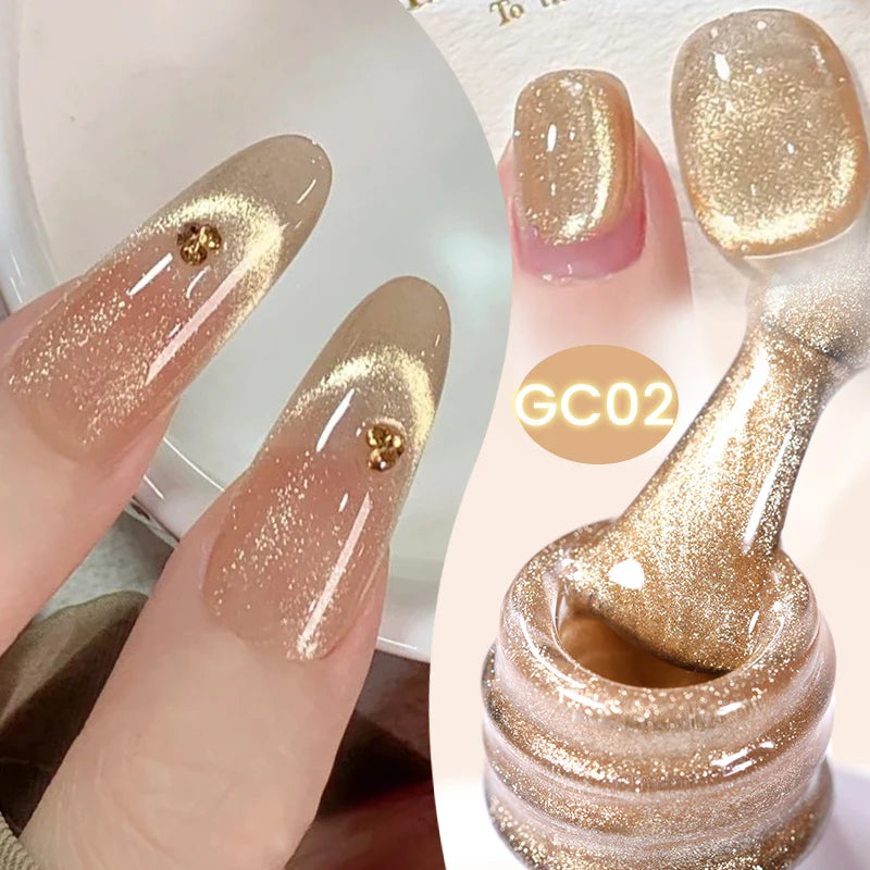 BORN PRETTY 10ml Cat Magnetic Gel Sparkling Semi Permanent Soak Off Manicure UV Gel Nail Art Varnish Autumn Winter Gel Nails