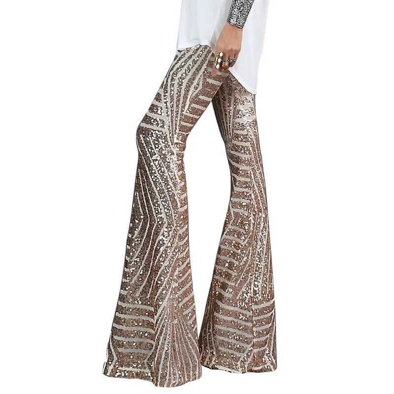 European Summer Wide Leg Flared Pants, Elegant Slim Fit Bootcut Trousers, Versatile Long Pants for Women