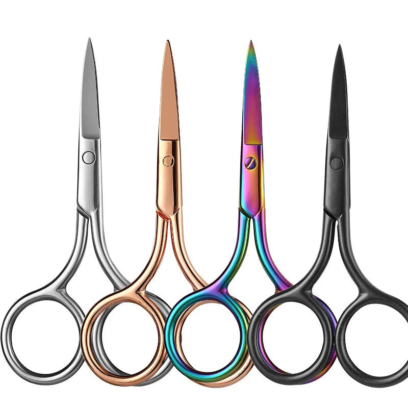 1pc European-style Makeup Scissors 9CM Compact Stainless Steel Small Professional Eyebrow Nose Hair Cut Manicure Nail Tools