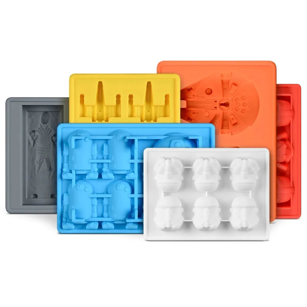 3D Cartoon Silicone Mold for Baking Chocolates Gummy Candy Jello Ice Cube Soaps Gypsum Form Plaster Mould for War Fans