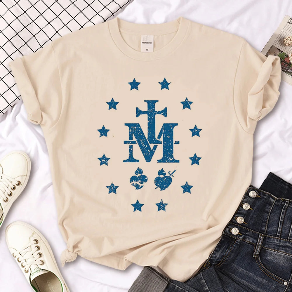 Bible Faith Jesus t shirt women Japanese Tee girl manga designer streetwear clothing