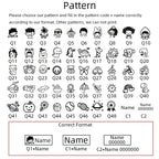 Children's Name Seal Custom Double -layer black and white ink Student's Stamp Kindergarten Clothes Waterproof Name StickerStamp