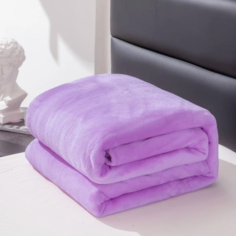 Flannel Blanket - High-weight Multi-functional Soft Blanket with Skin-friendly Texture and Multiple Color Options Available