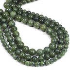 SHIJIWLS Natural Stone Canada Jade Diy Beads For Making Jewelry, Bracelets, Necklaces, Earrings Loose Beads 6/8/10mm Wholesale