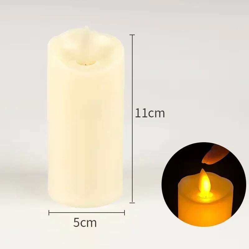 1-24Pcs Flameless LED Pillar Candle Lights Battery Operated Flicker Flame Candle Warm Light for Wedding Christmas Party Decor