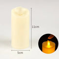 1-24Pcs Flameless LED Pillar Candle Lights Battery Operated Flicker Flame Candle Warm Light for Wedding Christmas Party Decor