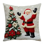 Cartoon Christmas Pillow Cover Elk Santa Claus Snowman Xmas Tree Merry Christmas Decor Gift Happy New Year