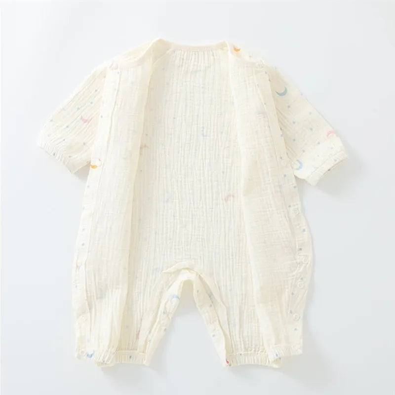 Baby Boys Girls Clothes Newborn Jumpsuit Muslin Cotton Long Sleeve Romper Infant Autumn Spring Clothes 0-2T
