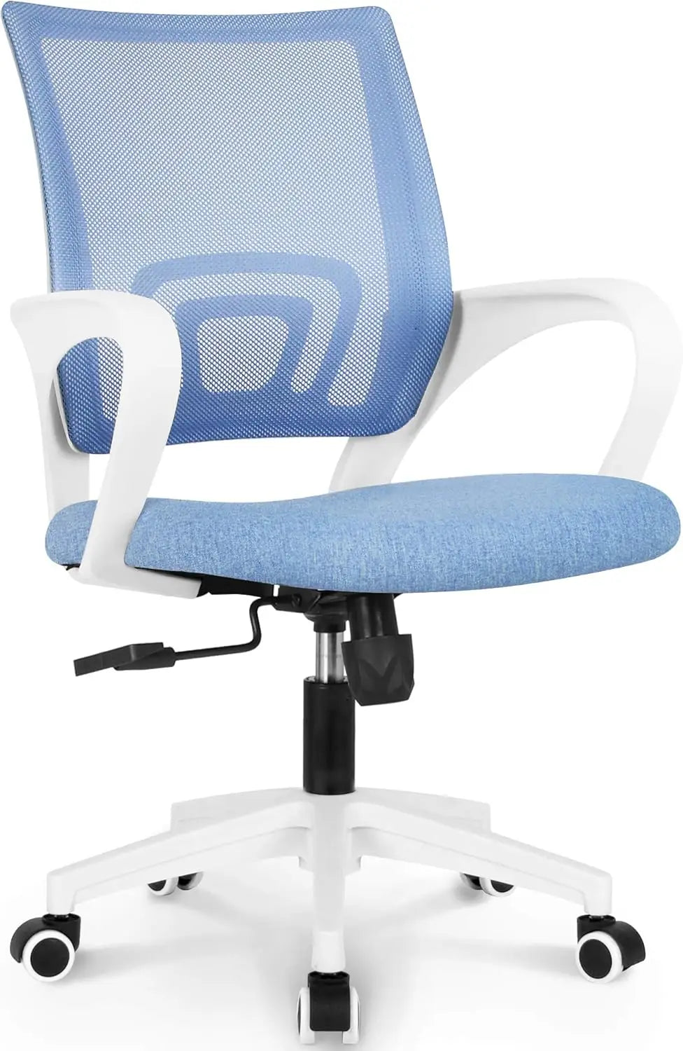 Black Mesh Gaming Office Chair Mid Back Lumbar Support Adjustable Height Swivel For Home Computer Desk Task