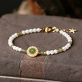 Green Gventurine Bracelet For Girl Friendship Simple Freshwater Pearl Bracelets For Women Pulseras Femme Boho Jewelry Giftt