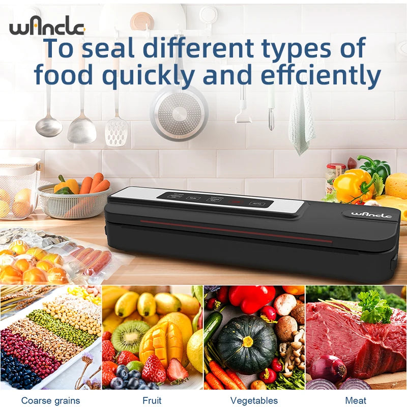 Automatic Food Vacuum Sealer with Preservation Modes Plastic Bag Sealing Machine Food Storage Vacuum Package Machine for Kitchen