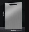 WXCOO 5 Sizes Household Kitchen Boards Thickened Stainless Steel Cutting Board Kitchen Fruit Vegetable Kneading Dough Board