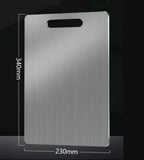 WXCOO 5 Sizes Household Kitchen Boards Thickened Stainless Steel Cutting Board Kitchen Fruit Vegetable Kneading Dough Board