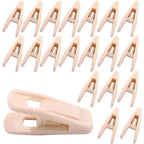 For Hordion 20/10Pcs Velvet Hangers Clips, Strong Finger Clip Non-Slip Pants Hangers, Light Pink,white,Gray,Magenta,Purple,Black
