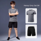 Children's Sportswear 2025 Summer Running Sportswear Boys Quick Dry Two-Piece Set Gym Clothing Fitness Suits With Shorts